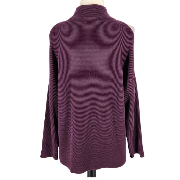 SALE 525 America Mock Neck Cold Shoulder Sweater Womens Over Size XS - Picture 7 of 9